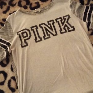 Pink brand tee
